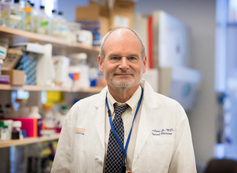 Dr. William Petri (Photo by Dan Addison, University Communications)