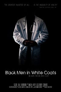 black men in white coats poster