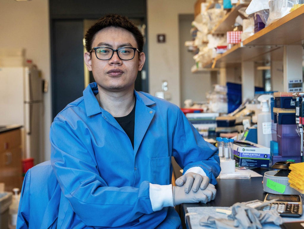 Jinyi Tang is first author of the recent paper. (Photo by Erin Edgerton, University Communications)