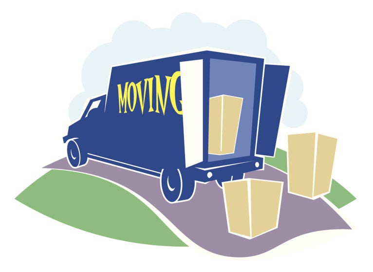 A moving van with its cargo