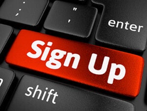 Sign-up key.