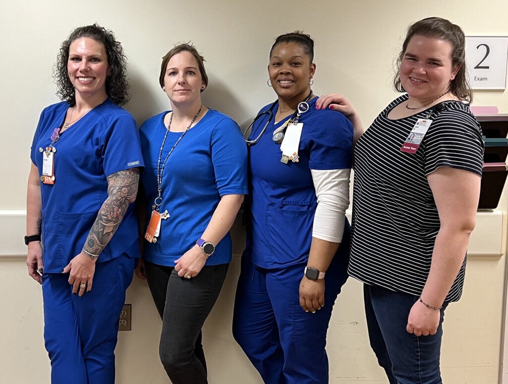 Heart and Vascular Clinic, Primary Care Center team members Kristian, Tensi, J.P., and Joan