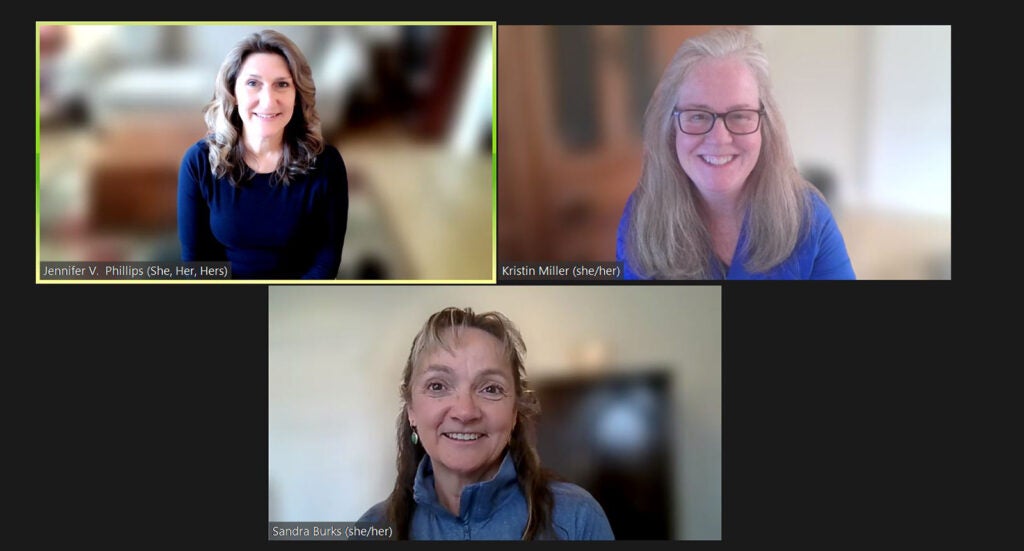 integrated Translational Health Research Institute of Virginia (iTHRIV) team members Jenny Phillips, Sandra Burks, and Kris Miller