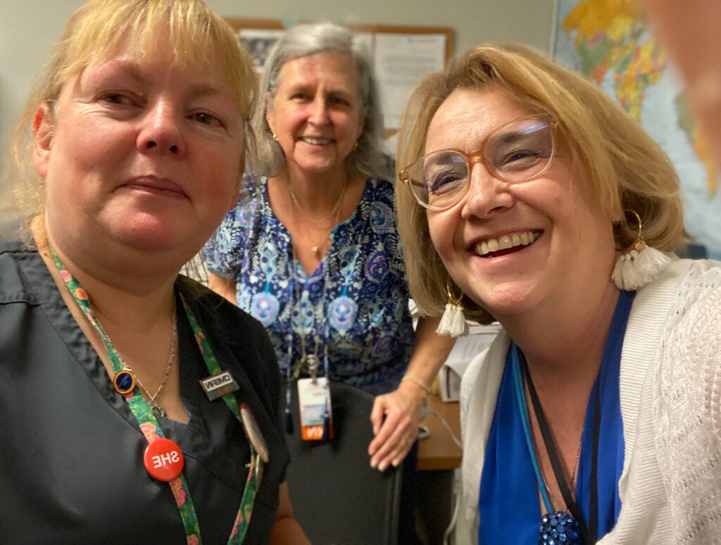 Continuum Liaison nurses Susan Wetherall, Tina Pritchard, and Mary Miller