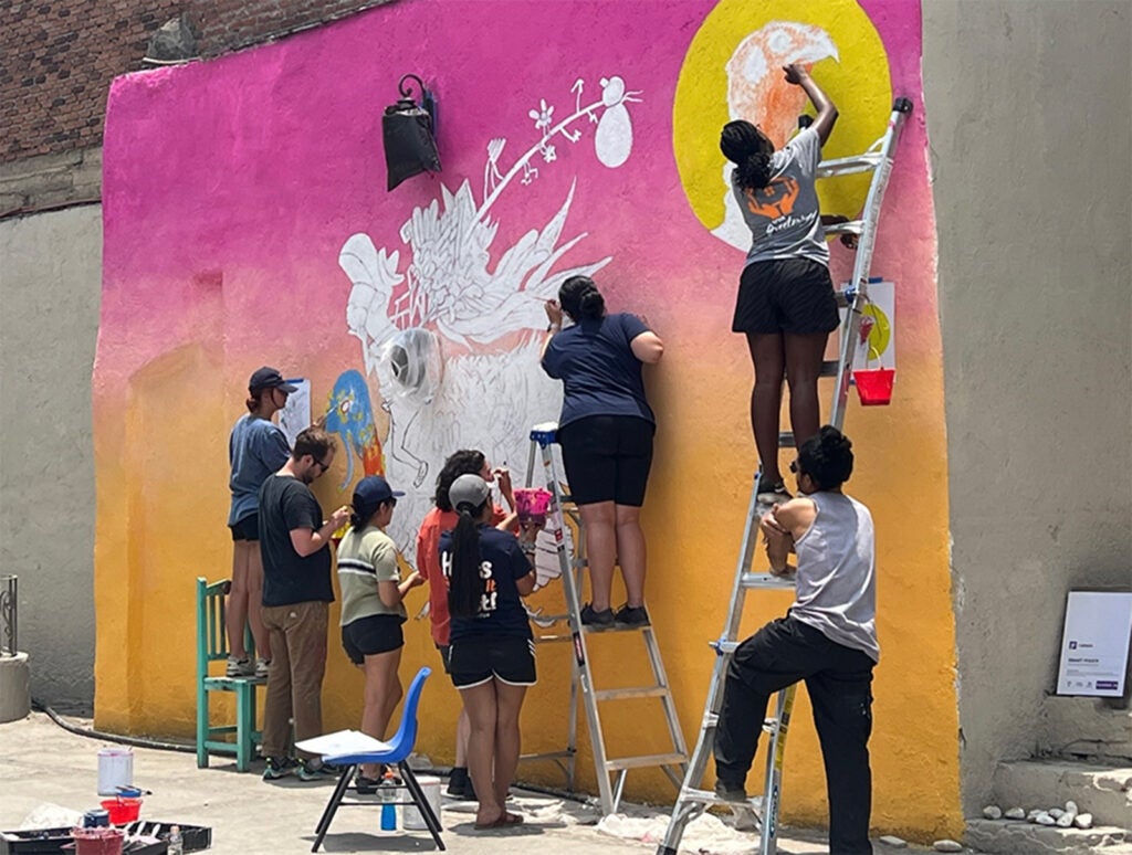 Melany in Sholula, Puebla, Mexico, as part of a UVA course called "Muralism, Indignity, and Contemporary Art," with professor Federico Cuatlacuatl, in summer 2023.