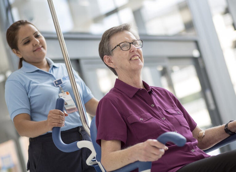 transport patient in wheelchair