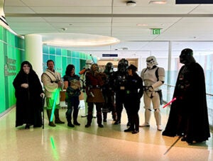 501st Legion and Armorer Emily Swallow at UVA Health Children's