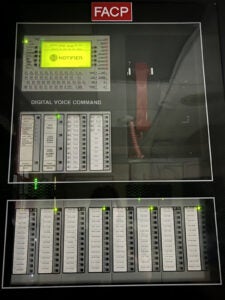 Fire Alarm Digital Control Panel: A component of the upgraded fire alarm system