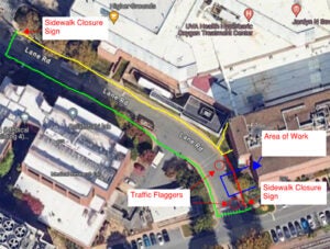 Lane Road Sidewalk Closure_July 16_2024