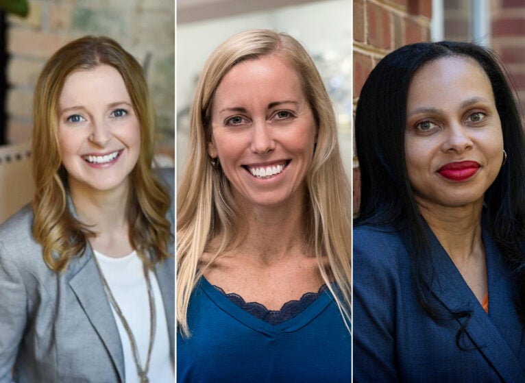 (l-r) Kristin Anderson, PhD; Shayn Peirce-Cottler, PhD; and Lakeshia Taite, PhD