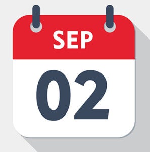 Daily calendar Icon - 2 September