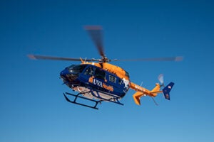 Pegasus Helicopter landing on Hospital Helipad, September 9 2024