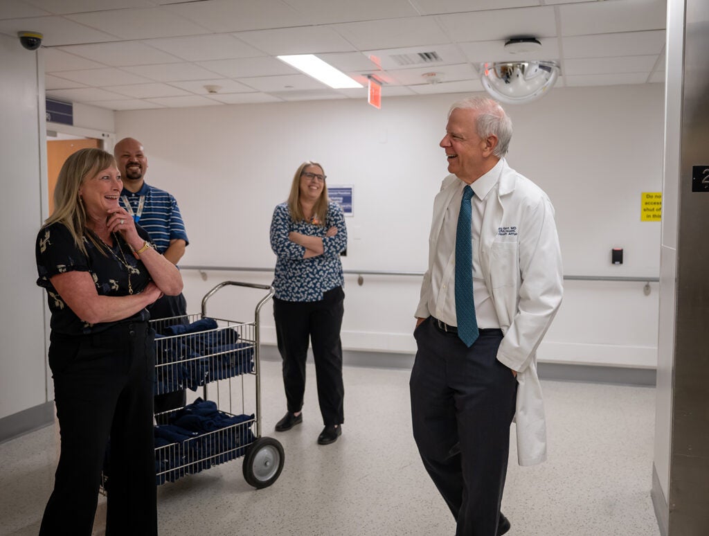 Dr. Craig Kent on rounds to celebrate UVA Children's Hospital ranked #1!