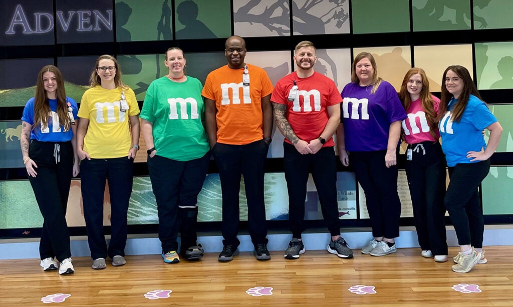 Outpatient Radiology Battle Building: Kari Burkholder, Kayte Croy, Theresa Harris, Raquan Craig-Frye, Travis Snyder, Stephanie Goins-Slape, Carley Wagoner, and Christina Cichy.