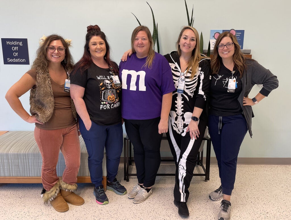 Outpatient Radiology ERC: Holly McCoy, Karen Hensley, Stephanie Goins-Slape, Samantha Sharkey, and Keely Rodriguez