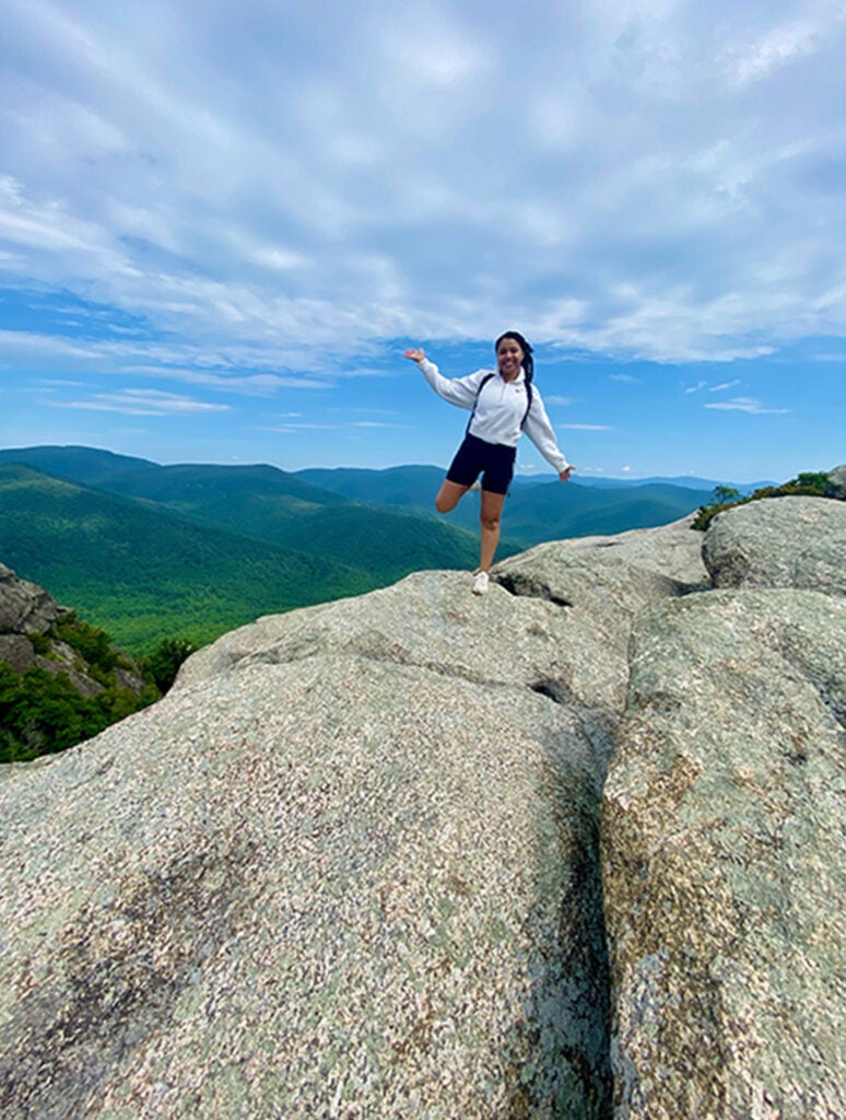 Shaolin hiking in Shenandoah National Park.