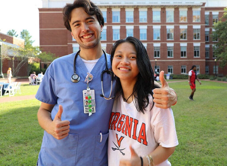 Tran (right), from northern Virginia, co-founded the Asian American and Pacific Islander Nursing Student Association and plans to be a future psychiatric mental health NP.