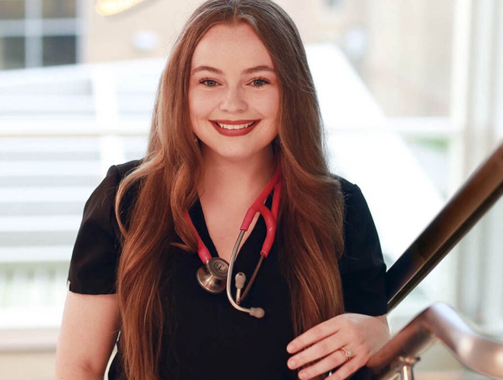 Morris, who graduated from Blue Ridge Community College and became a nurse in 2023 was first a hospice nurse case manager before shifting into school nursing.