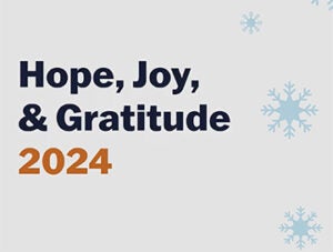 hope, joy, and gratitude