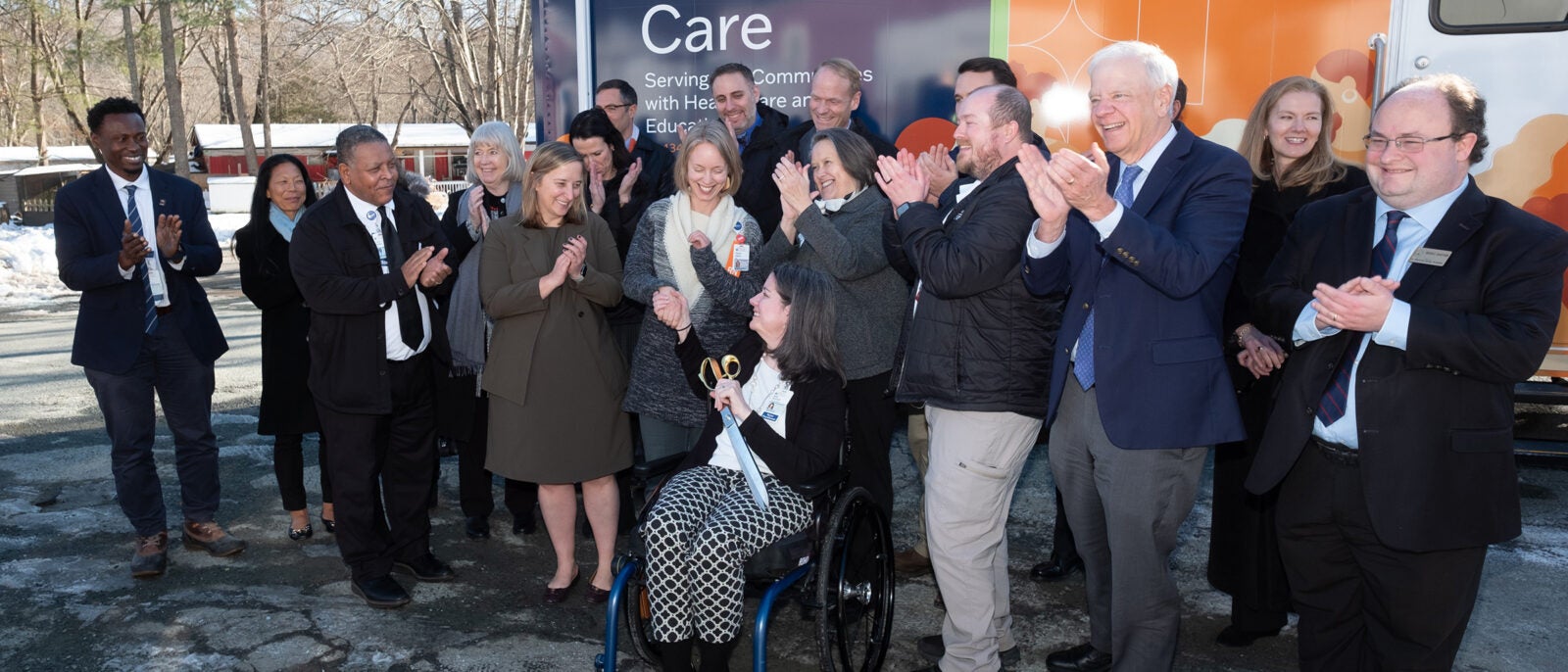 Mobile Care unit ribbon cutting