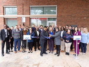 gym ribbon cutting