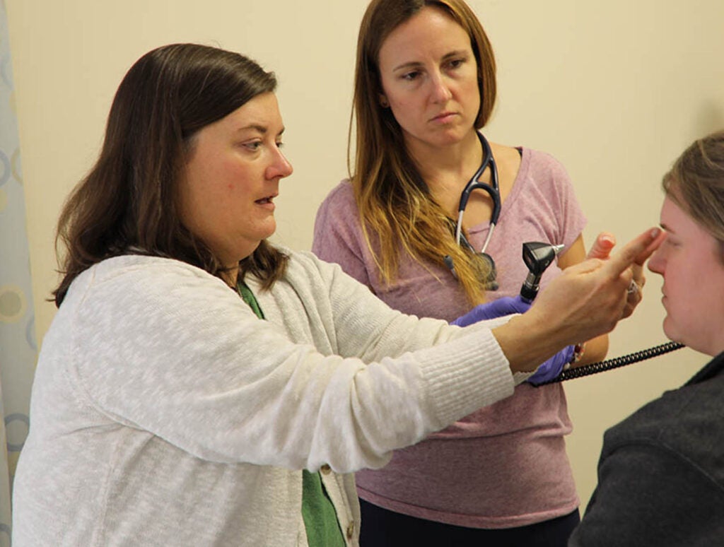 Other faculty members, including assistant professor Dawn Bourne, have worked to consolidate and reorient course curricula to group in-person labs and determine how best to deploy online content.