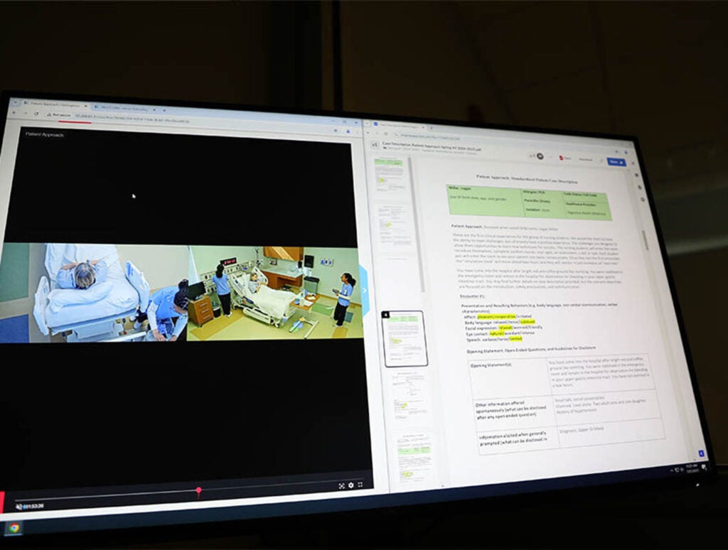 Another new simulation focused on interpersonal skills that included standardized patients with whom students practiced having difficult, uncomfortable conversations . . .