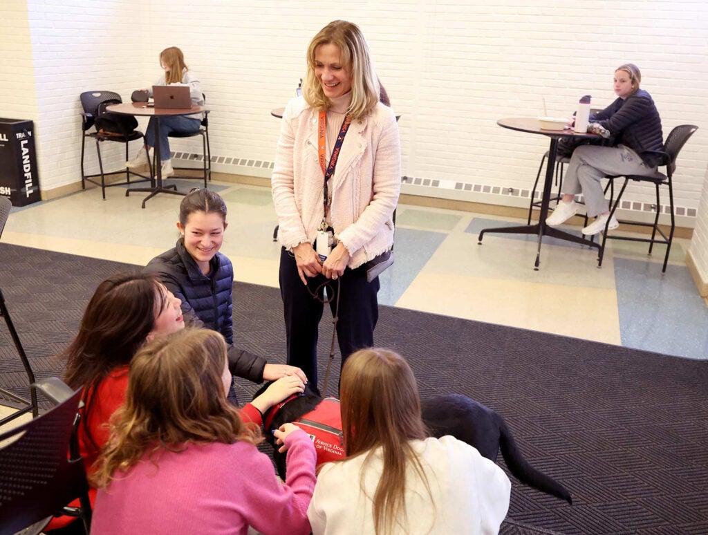 Quatrara is one of the first professors graduate nursing students meet. She teaches advanced pathophysiology, which she says is a “long, scary-sounding name.” (Photo by Matt Riley, University Communications)