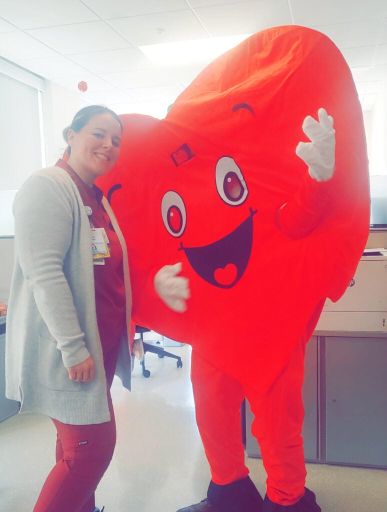 Chelsey Partlow, CMA for UVA Health and PVCC nursing student at the Heart and Vascular Clinic, at Fontaine.