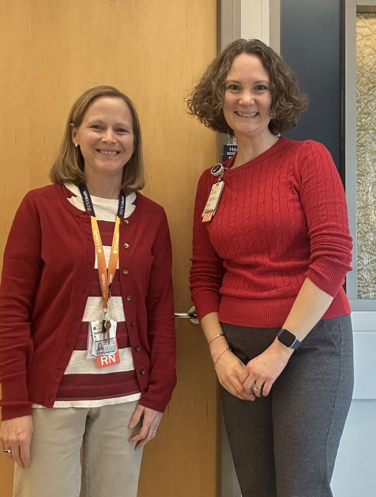 Heart Failure Nurse Navigators: Elizabeth Enfield, RN, and Heather Ball, RN.