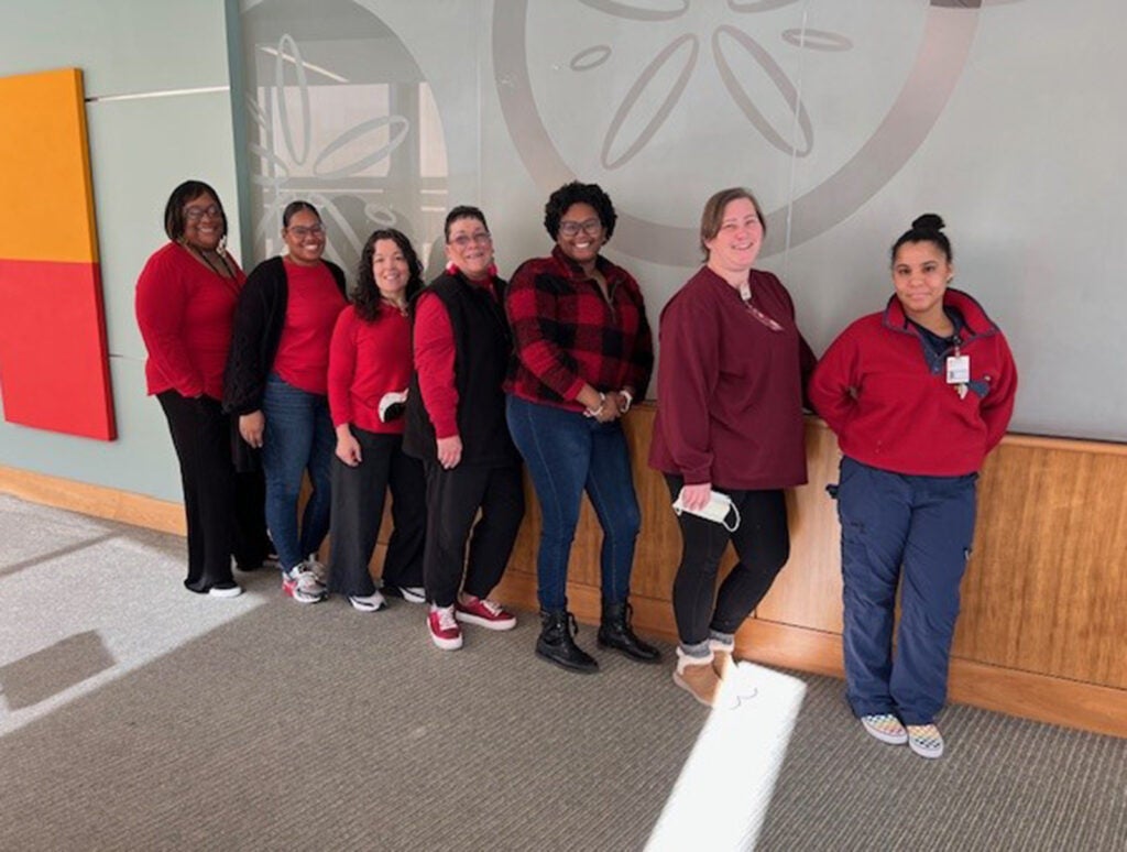 Susan Carter, PFAS, GYN Oncology; Christina Taylor,, NP, GYN Oncology; Alycia Yowell-Many, NP, GYN Oncology, APP Oncology Manager;  Joycelyn George, Administrative Assistant for Center for Advance Practice; and Heather Raines, PFAS, GYN Oncology.