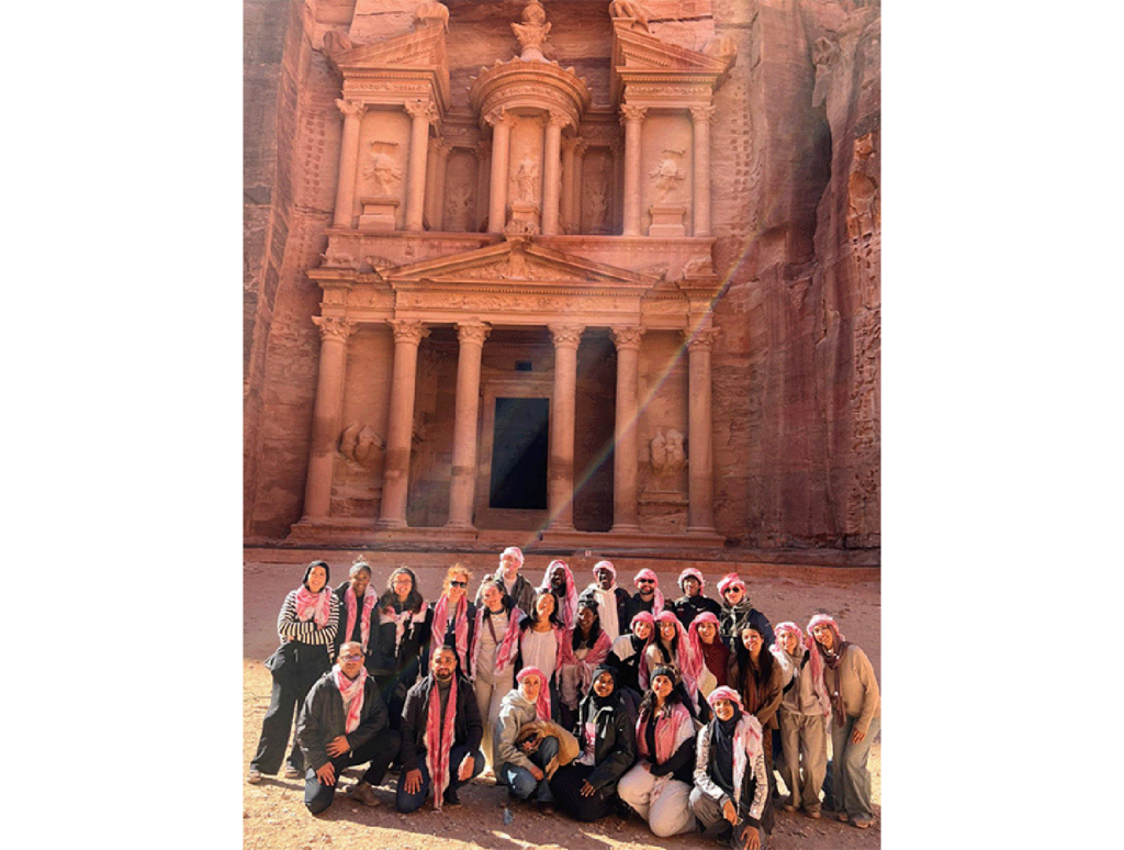 Moriah with her study abroad group in Jordan.