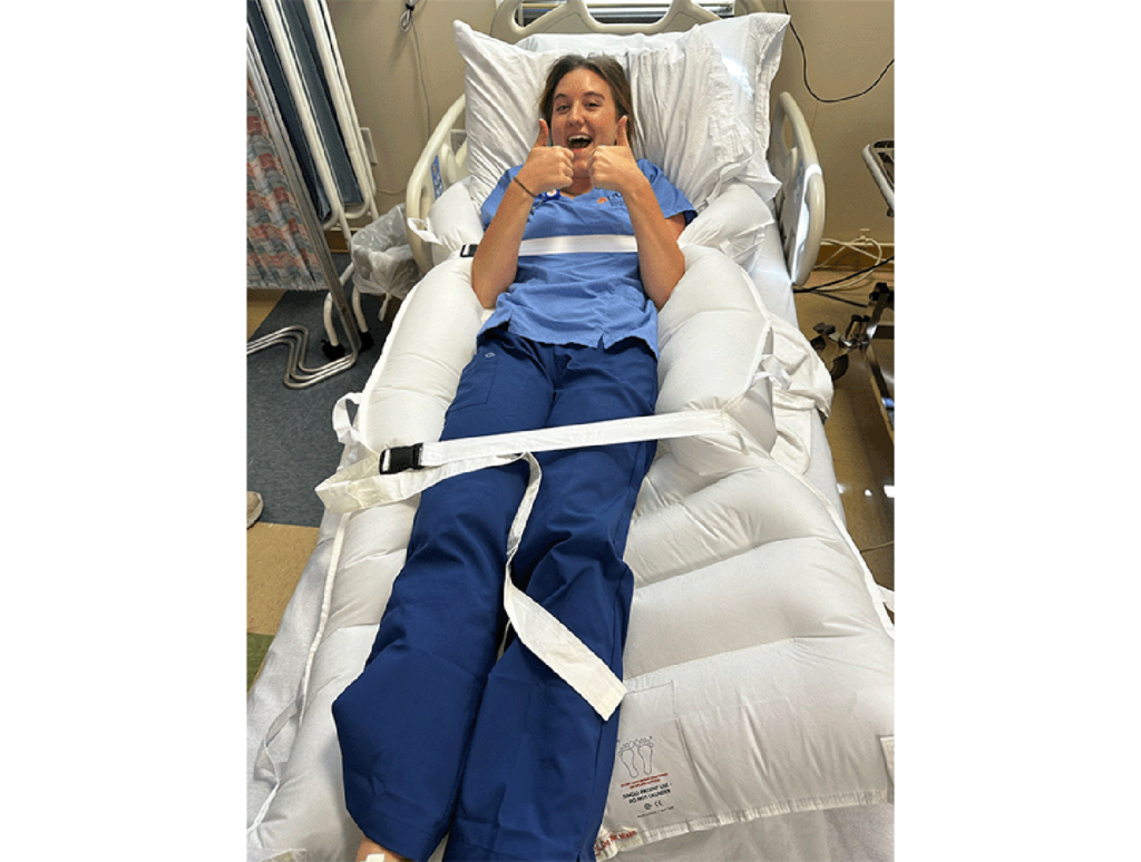 Moriah during clinical simulation skills lab.