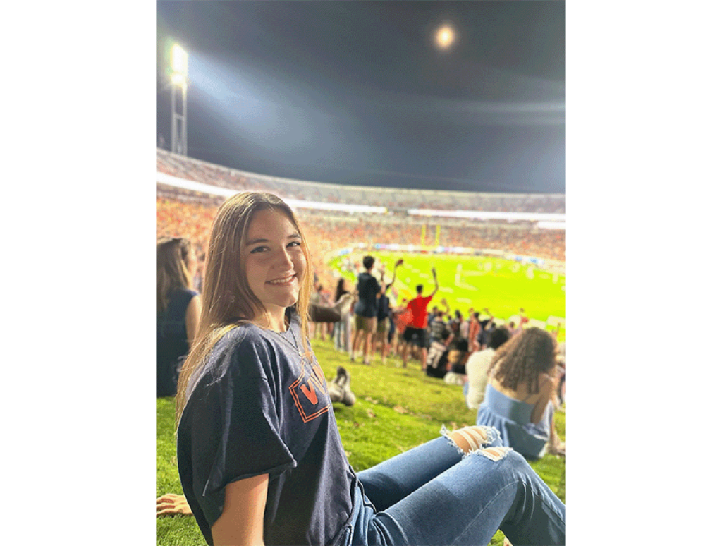 Wauer at a UVA football game.