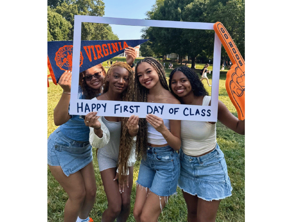 Summer and friends on the first day of class.
