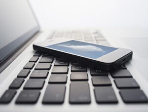 computer and phone