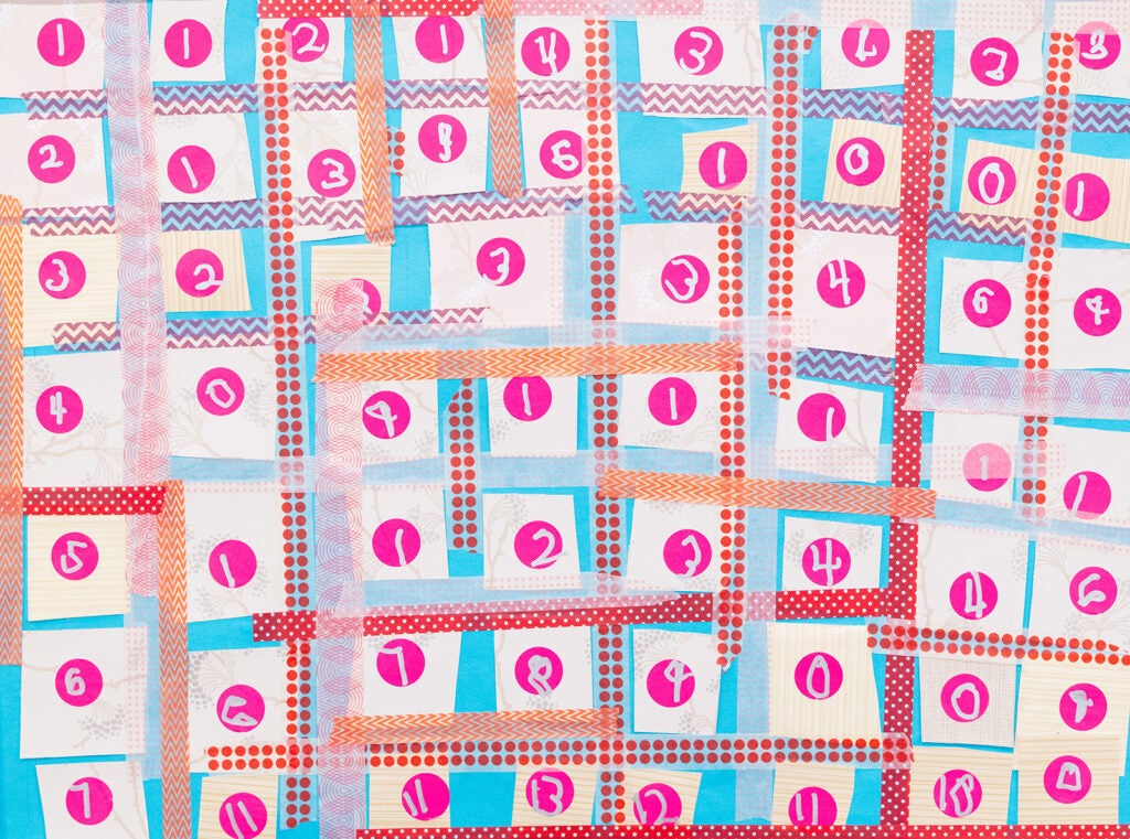 Mondrian's Digits by Dottie Swangin