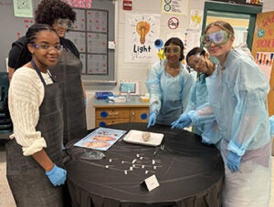 students in lab