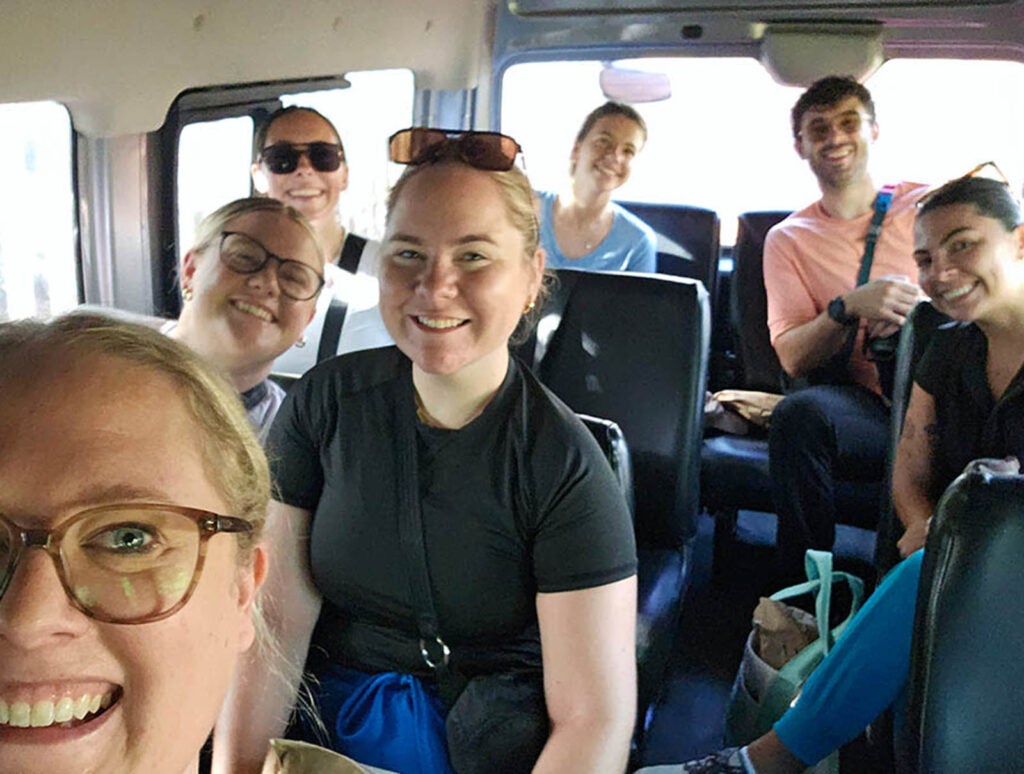 Hall, front left, traveled with the students who through the clinic had opportunities to provide care, see and assess patients, host health and education events, and enjoy Honduran culture.