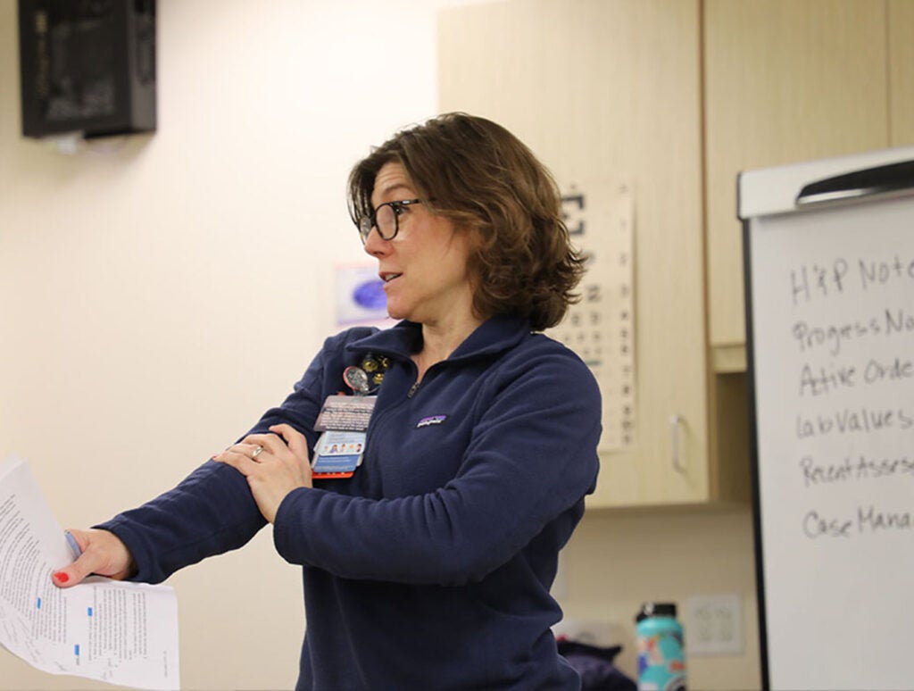Geis and colleague Sarah Craig introduced the new EPIC charting simulation in spring 2025 to strengthen students' facility and practice before they headed into clinical rotations in the hospital.