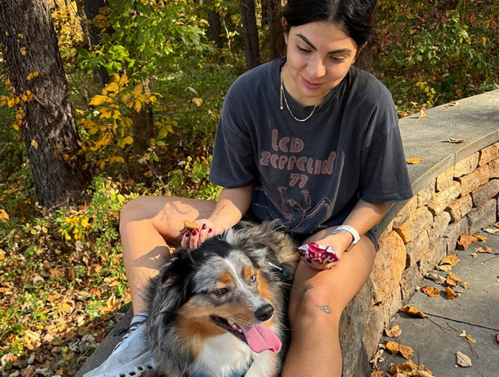 For Harris, it was a moment to fulfill a lifelong dream of traveling somewhere new, even though she missed her pup, Enzo, who remained in the U.S.