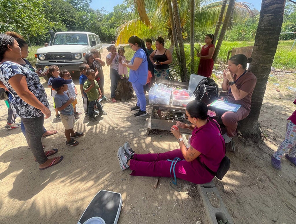 They hosted community events, such as this pop-up clinic ...