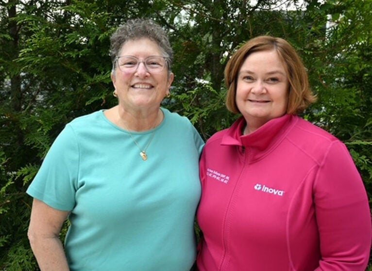 Maureen DeSena, right, with her first and favorite preceptor Ramona Tomato Bowman, BSN, RN. The two have been friends for more than 30 years, and met in the ED when DeSena was a new nurse.
