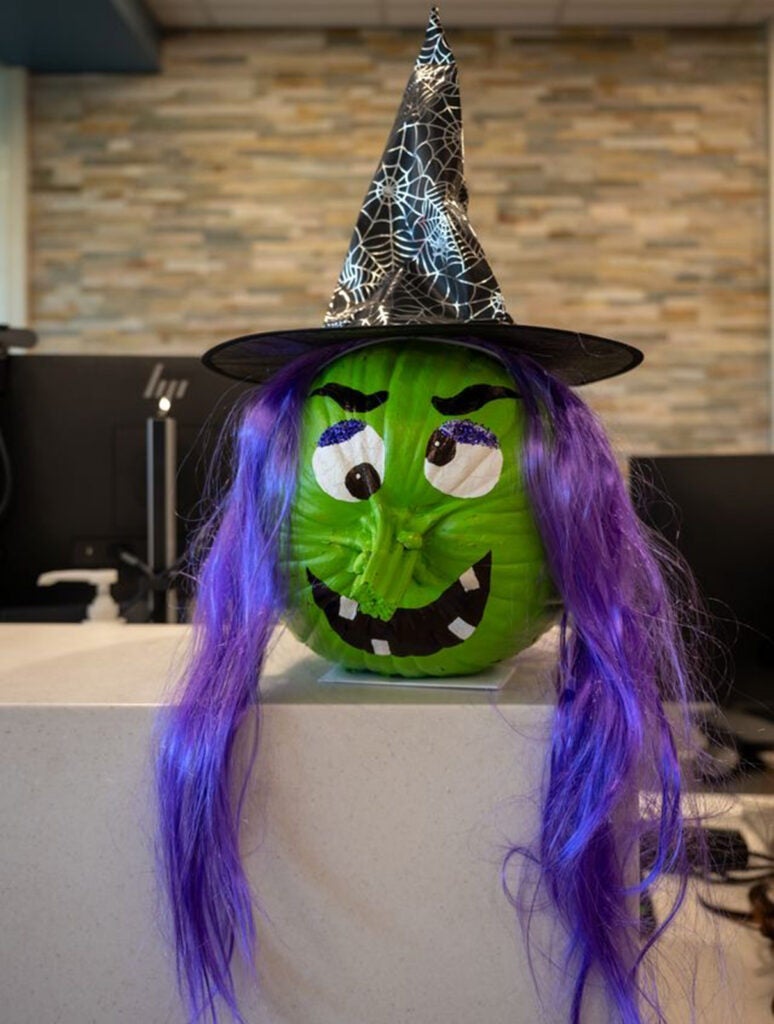 Wicked Witch (green face, purple hair): Shannon Abbott, Sarah Ellis | Cancer Care Pantops infusion