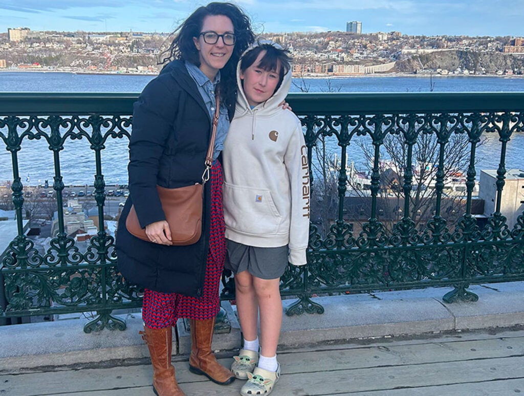 Inveterate travelers, Keim-Malpass and son, Huck, also traveled to Quebec.