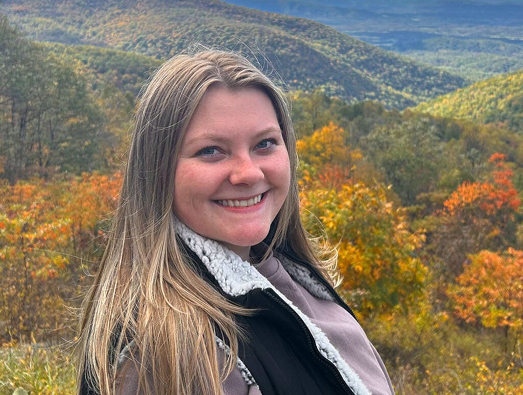 A future NP, Lux said the RN to BSN's hybrid structure and monthly in-person class connects her with a cohort of peers, including a formal 2nd year mentor, to share ideas and experiences.