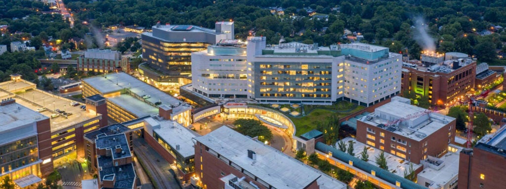 aerial of uva health, wide