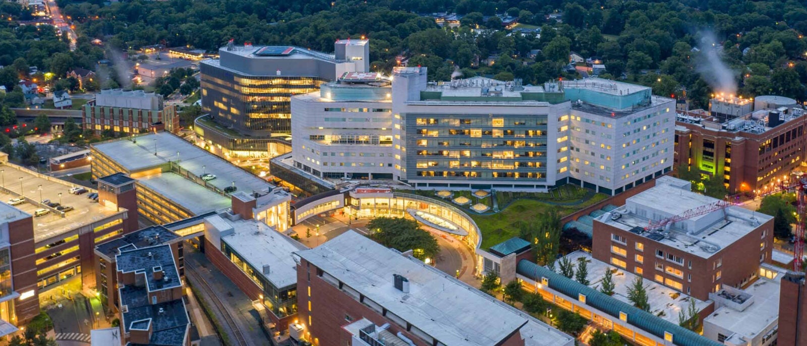 aerial of uva health, wide