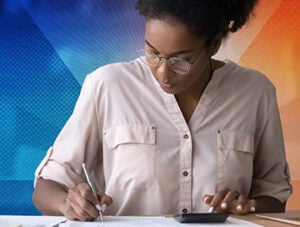 person writing