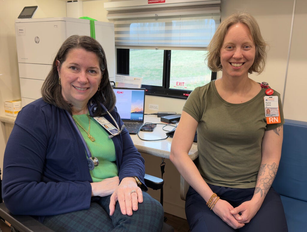 Amy Boitnott and Rachel Adams exemplify the impact of nurse leaders whose work spans population health on the UVA Health mobile care unit and nursing education at the School of Nursing.